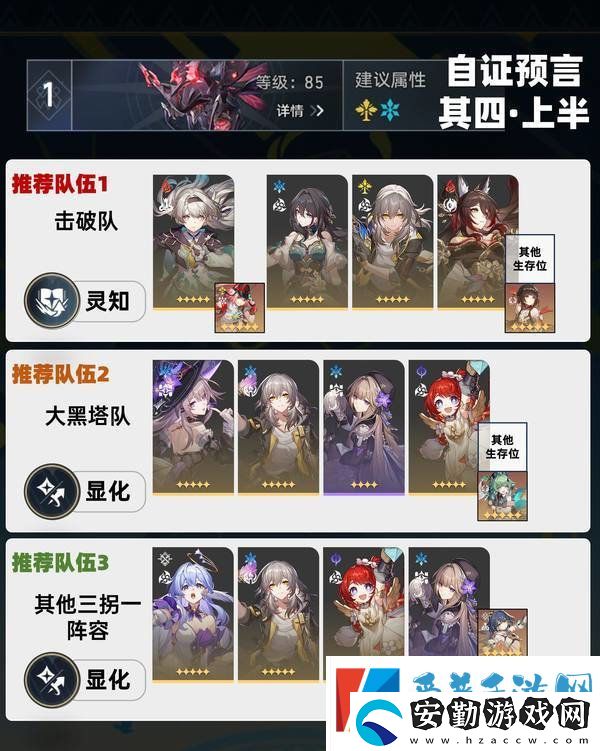 崩壞星穹鐵道虛構(gòu)敘事自證預(yù)言陣容攻略