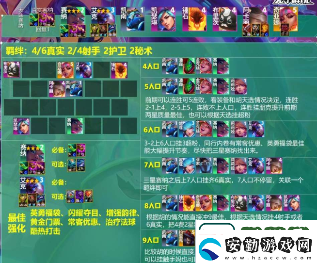 云頂之弈s10真實賽娜陣容怎么玩